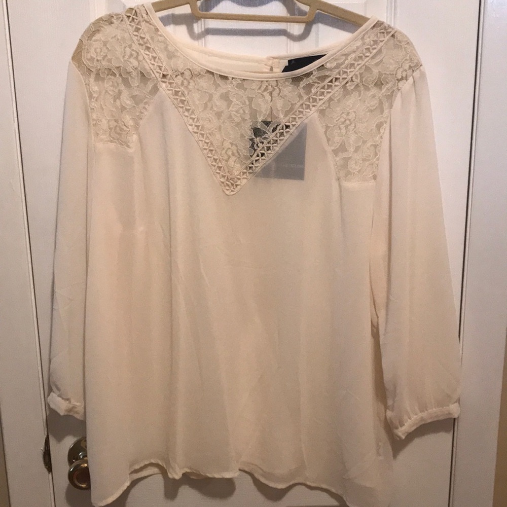 Sheer Ivory Blouse